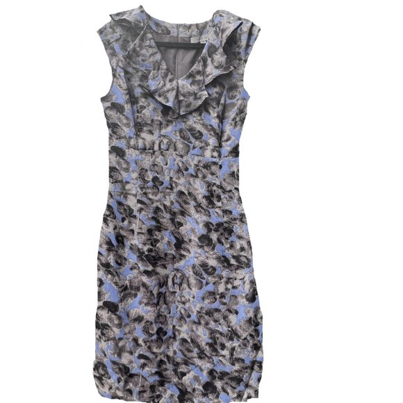 Classiques Entier 100% Silk Dress Ruffle Neckline, Hidden Zipper Woman's Size 2 - Picture 1 of 4